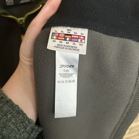 Spyder Core Outbound Half-Zip Stryke Sweater Green & Black Ribbed Men’s Size XL - Picture 4 of 8